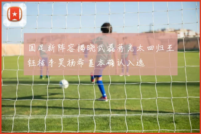 国足新阵容揭晓武磊蒋光太回归王钰栋李昊杨希基本确认入选